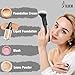 JILIER Makeup Brush Kabuki Face Brushes Retractable Travel Blush Kabuki Brush Portable for Foundation, Powder, Blush, Bronzer, Buffing, Liquid, Cream, Cruelty-Free with Cover