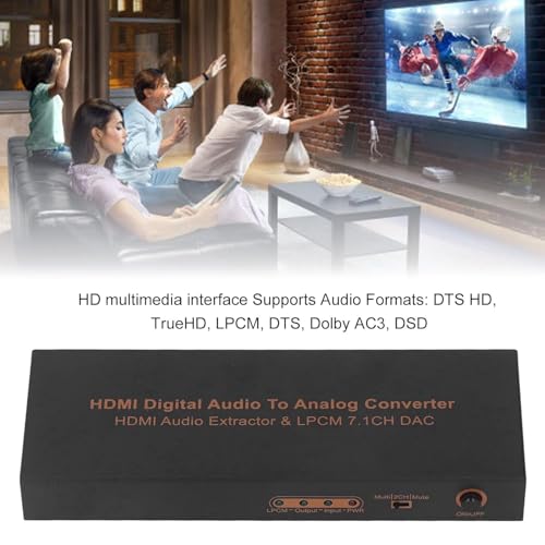 Image of 4K HDMI Audio Converter DAC LPCM HDMI Audio Extractor Optical Digital to Analog 2CH 5.1CH 7.1CH SPDIF RCA Output