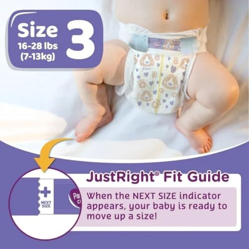 Image of CURIOUS TURTLE Diapers - Bundle with Parent's Choice Size 3 -Dry & Gentle Diapers, 126 Count