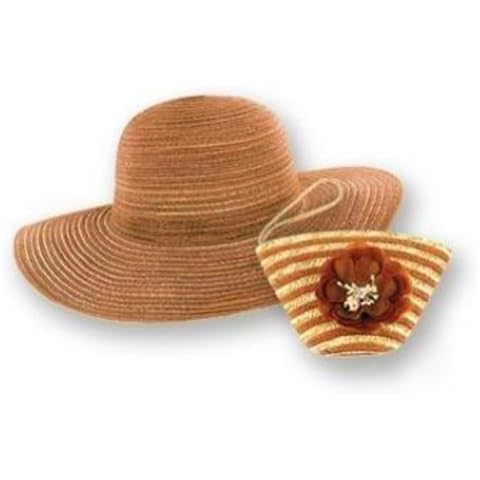 Sun Lily Foldable Sun Hat w/ Tote (Brown) Cover