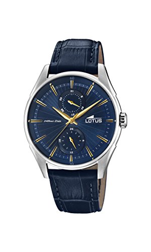 Lotus Watches Reloj Multiesfera para Hombre de Cuarzo con Correa en Cuero 18523/3