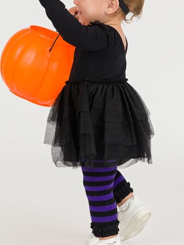 RuffleButts Baby/Toddler Girls Patterned Footless Ruffled Tights4