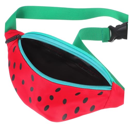 Cute Watermelon Shaped Crossbody Bag for Boy Girl Lightweight Nylon Sling Purse Compact Storage for and Small Essentials Versatile Shoulder Wallet for Adventures3