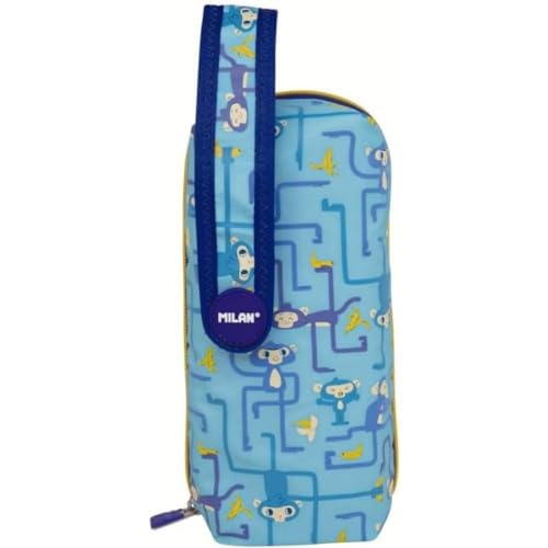Kit 4 estuches con contenido Tangled Monkeys, azul MILAN, 08872TNG