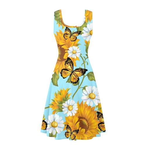 Image of TOADDITDO Womens Summer Sleeveless Tank Dress with 2 Side Pockets XS-4XL Plus Size