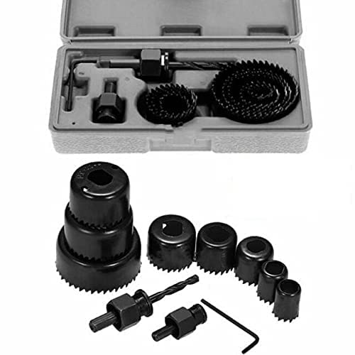PENS Professional Saw Set 11 Pieces 3/4 - 2-1/2 Hole Saw Kit with Hex Key and Mandrels for Wood, PVC Board, Plastic Plate Drilling, Black (B09MW6K8GD) Amazon Price History, Amazon Price Tracker