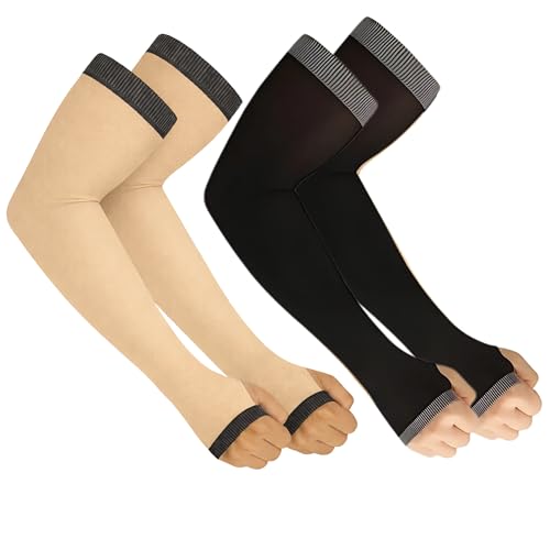 Image of Yuneek Arm Sleeves For Men & Women UV Sun Protection, UPF 50 Cool Arm Hand Cover Unisex For Bike ride,Golf,cricket,cycling,yoga,gym Sports