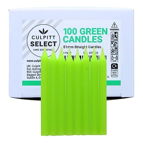 Culpitt Select Green Birthday Candles Pack of 100 Cover