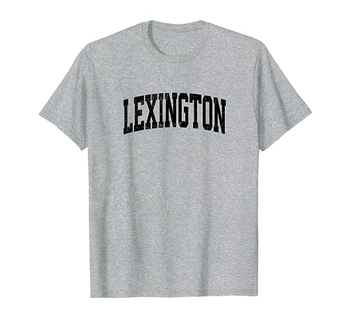 Lexington Kentucky KY Vintage Athletic Sport Nero Design Maglietta
