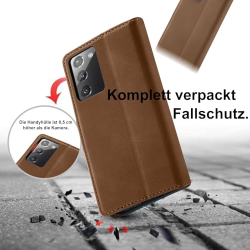 Étui Note 20 cuir Giyer porte-carte blocage RFID support vidéo - 2