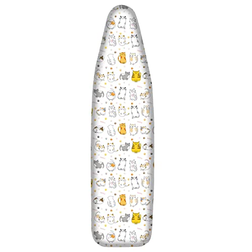 Wizfuyq Cute Cat Ironing Board Cover, Resist Scorching And Staining 15X54 Inch Djustable Elastic Edge Heavy Duty Thick Padding #TOP27