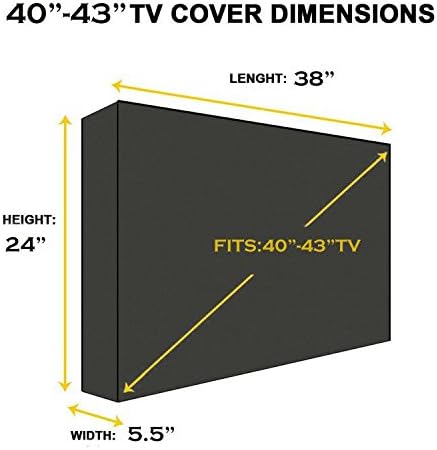 Miniatura 2 de Funda de TV para exteriores, protector universal impermeable para LCD de 40"-43", LED, compatible con soportes y soportes estándar, bolsillo de