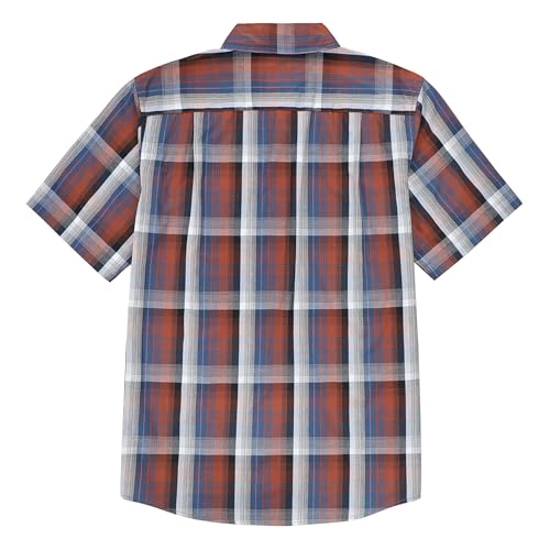 Image of Dubinik Mens Short Sleeve Button Down Shirts Soft Breathable Summer Vintage Regular Fit Lightweight Men's Casual Shirt