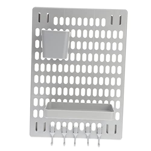 DECOMELODY Pegboard Organizer for Office Craft Room Wall Mount Shelf Hooks Space-Saving Home Dec