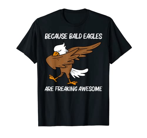 Águila fresca para hombres mujeres Dabbing animal volador calvo Camiseta