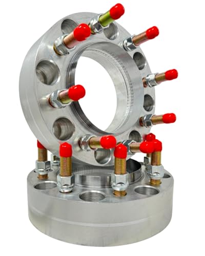 8x210 Hub Centric Wheel Spacers for Silverado Sierra Dually 3500 Fits 2011 & Newer Models Wheel Centric Solid Billet 154.2 OEM Bore Front & Rear (2 2 Inches (Rear))