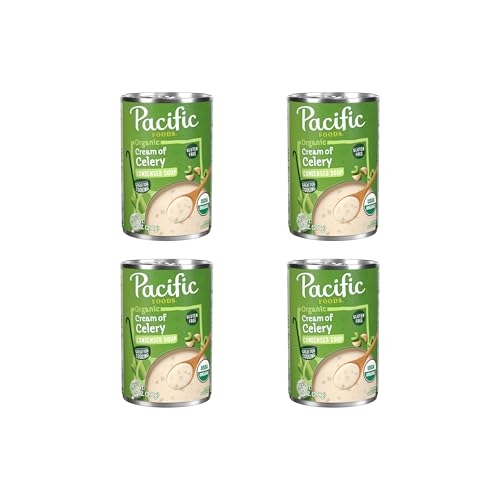 Image of Pacific Foods Organic Condensed Cream of Celery Soup, 10.5 oz Can (Pack of 4)