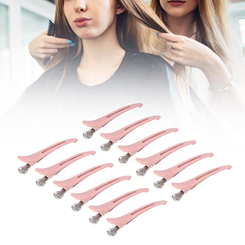 Grampo de cabelo, ergonômico e seguro, 12 peças com faixa de silicone para salão de cabeleireiro par