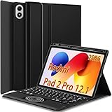 Wineecy Touchpad Tastiera Custodia per Xiaomi Redmi Pad 2 Pro 12.1 Pollici 2025 Tablet (Layout Italiano), Rimovibile Magnetica Wireless Bluetooth Keyboard e Slim Cover con Portapenne