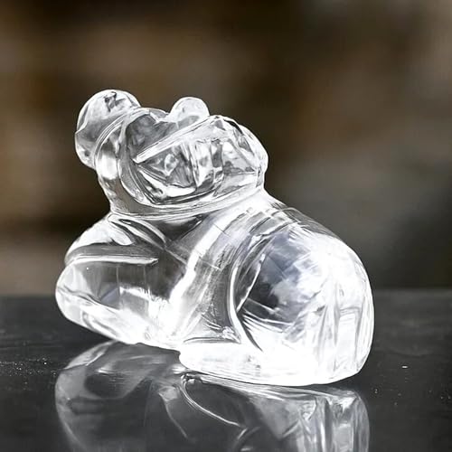 Image of Original Sphatik Nandi (10-20 Gram) | AAA Grade Clear Quartz Crystal Bull Idol | Lord Shiva's Vehicle Basava | Spatika Nandi for Puja, Meditation & Maha Shivratri