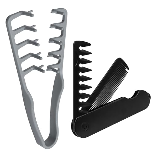 2 Peines Anchos para Estilizado, Negro y Gris miniatura 1