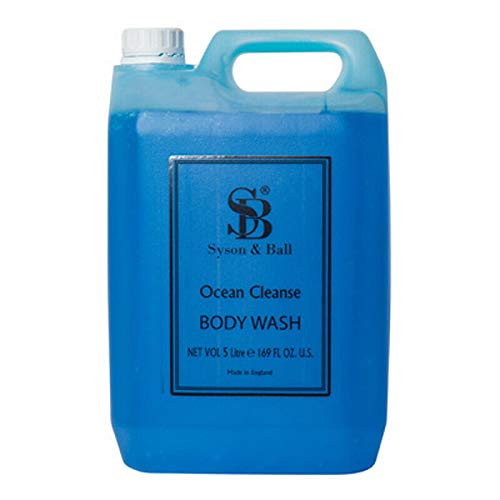 We Can Source It Ltd - Body Wash Ocean Cleanse by Syson & Ball with 30ml Pelican Dosing Pump – Gentle Natural Body Cleanser for All Skin Types – Ideal for Home, Spa and Professional Use - 5 Litre