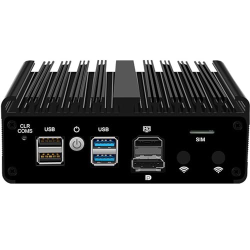 Dozlzyp 4 Port i226 2.5G Firewall Micro Appliance, Fanless Firewall Mini PC Celeron N5105, HDMI, DP, 4xUSB, AES-NI VPN Router Support pfsense Openwrt, WiFi Slot, 32GB DDR4 1TB NVMe