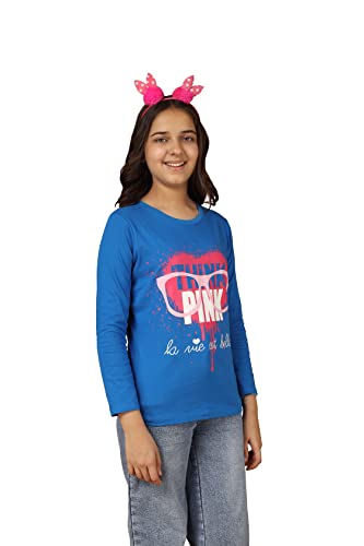 Image of KYDA KIDS 100% Cotton Girls Full Sleeve Printed T-Shirt,Regular fit Round Neck Tops (Pack of 3)