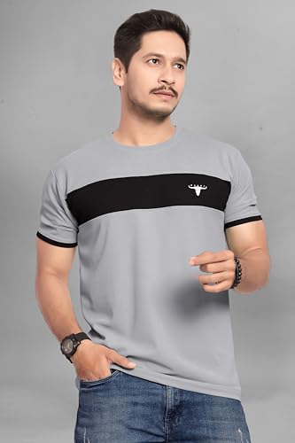 Image of Men's Polister Solid Round Neck Half Sleeve Shirt(D P K P-1284)