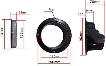 Miniatura 5 de WDM marca 12 V 5 pulgadas 4.921 in mini tráfico señal módulo peatonal rojo pie hombre