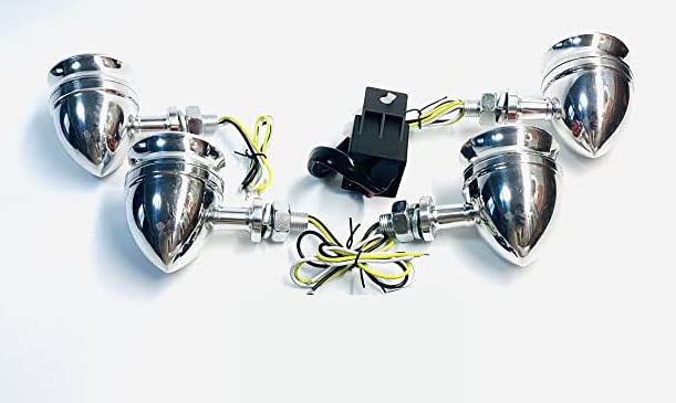 ハーレー用　ブラス製LED ウインカー　フロントサポート付き ハーレー用 LEDウインカー ハーレー用 ブラス製LED ウインカー