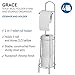Tatkraft Grace Toilet Paper Holder Freestanding Bathroom Toilet Tissue Paper Roll Storage Holder Stand, Chrome Finish