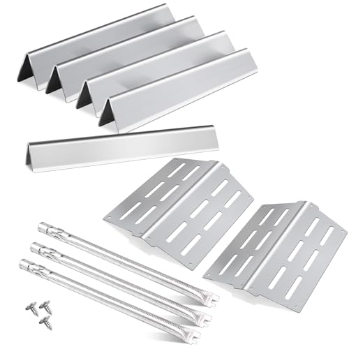 Zemibi 62752 7620 7622 Pièces de rechange pour barbecue Weber Genesis E310 E320 E330 S310 S320 S330 EP310 EP320 EP330 44,5 cm, brûleur 49,5 cm, 13 1/10 Chaleur : 2 cm. Déflecteurs