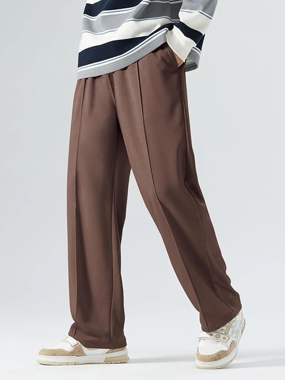 Image of SAVAYO Men's Wide Leg Flared Track Pants | Korean Style Loose Fit Baggy Trousers | Multicolor Relaxed Fit Joggers Casual | Streetwear Bootcut Loungewear