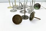 Clous à tête ronde, petits clous à meubles plats, clous de comptoir blancs à usage domestique, punaises à tête plate argentées, 100 pièces-Chapeau 19MM * Argent 22MM