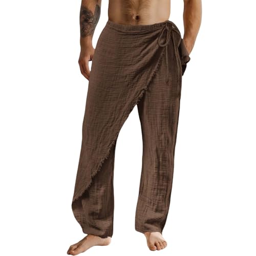 Pantalon de pêcheur basique ample et respirant couleur unie