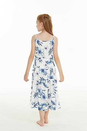 Girl Hawaiian Maxi Tiered Dress in Day Dream Bloom2