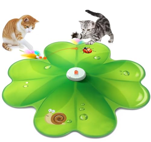 FEELNEEDY Katzenspielzeug, Spielzeug für Indoor, Versteckspielzeug für Kätzchen, Whack a Mole Motion, Elektronisches Katzen Spielzeug für Übungen