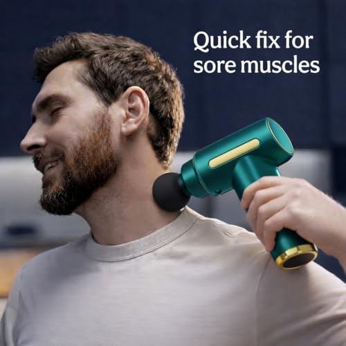 Image of SMAX Massage Gun for Pain Relief | Body Massager Machine for Back, Neck, Shoulder & Full Body | Deep Tissue Muscle Massager | Portable Cordless Electric Massage Gun with 4 Massage Heads | Type-C Rechargeable