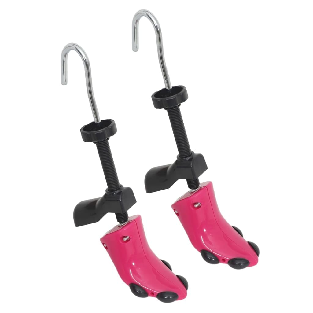 6 hormas para zapatos con calzador amarillo EU 34 – 37, plástico y hierro, juego de 10 piezas para cuidado de zapatos, estiramiento y anchura de botas y cuero