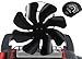 VODA Wood Stove Fan 8 Blades Heat Powered Activated Thermal Fans (Bracket Included), Non Electric Fireplace Fan Thermo Fan for Wood Burning Stoves/Buddy Heater