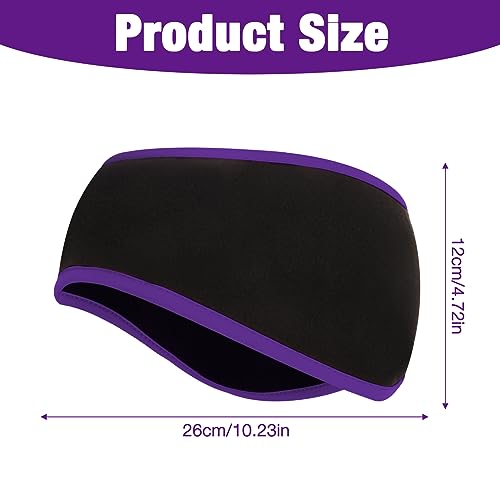 Image of Ear Warmers Headband, KOMAKE 2 Pack Earmuff Headband Fleece Earmuffs Running Headband Winter Ear Covers Moisture Wicking Sweatband Ski Sport Headband For Men & Women (Black+Gray)