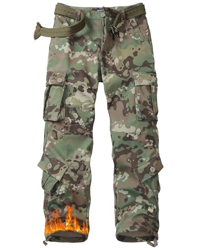 Amazon.com: MERJAZ Men's Fleece Lined Cargo Pants Winter Camo