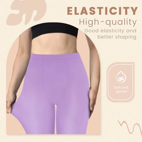 Image of 8 Pairs Solid Color Opaque Tights Set 8 Colorful Women's 80 Denier High Waist Footed Colored Pantyhose Legging Stocking