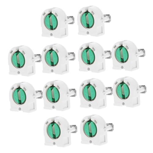 PRETYZOOM 20 Piezas Portalámparas De Rejilla T8 Operado Reemplazo Tubo De Luz Led Accesorios Para Lámparas Bombillas De Jardín Miniatura Portalámparas Fluorescente Bulbo Llevado Abs