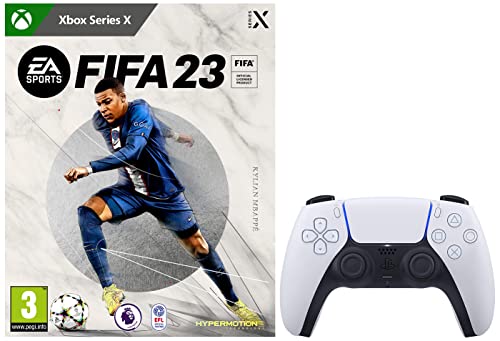 Image of Sony Dualsense Wireless Controller | Playstation 5 (White)+Fifa 23 | Standard Edition | Ps5 (Playstation 5)