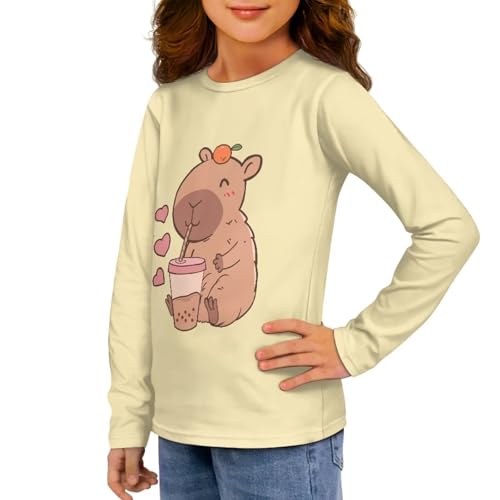 Long Sleeve Shirts for Girls Casual Crewneck Tops Fall Winter Outfits for 3-16 Years Old4