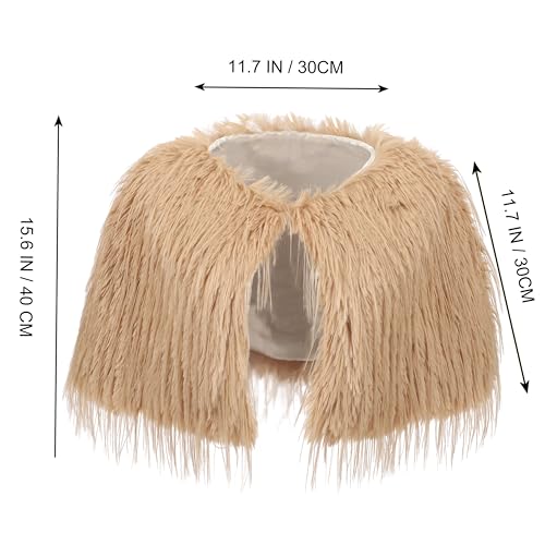 Women Winter Faux Fur Wraps Shawls Warm Cape for Party Wedding3