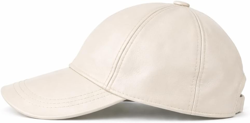 Lukkizara Real Genuine Leather Unisex Baseball Cap - 100% Lambskin Leather Adjustable Dad Hat