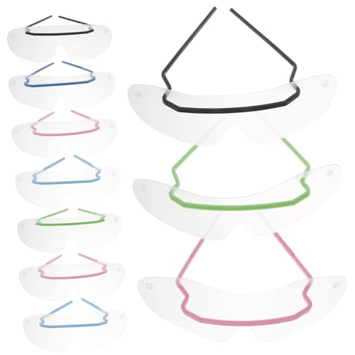 INOOMP 10 pezzi Maschere Occhi Usa e Getta Protezione Occhi Uomo Donna Antivento Lenti Chiare Resistenti per Dormire e Difesa della Vista